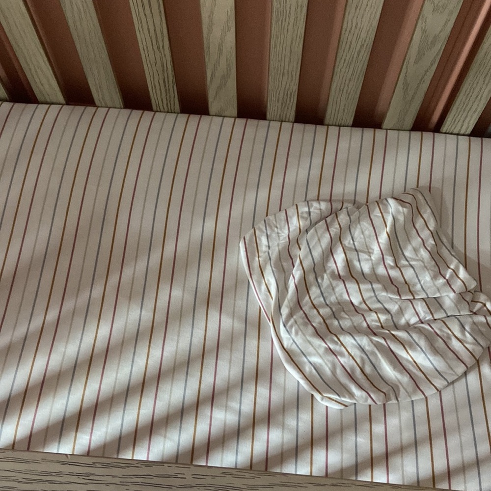 Copper Pearl Crib Sheet and Changing Pad Cover